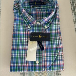 Men’s Ralph Lauren Plaid Button Down Dress Shirt XL